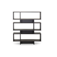 Baxton Studio FP-6DS-Shelf (3A) Cassidy 6-Level Modern Bookshelf in Dark Brown